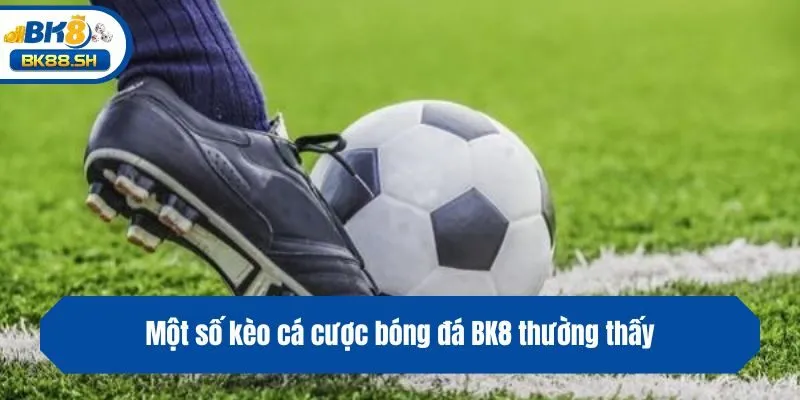 Một số kèo cá cược bóng đá BK8 thường thấy
