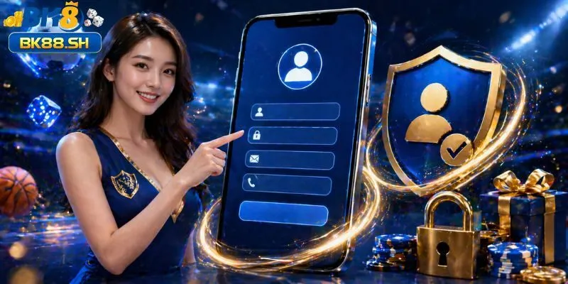 Thao tác đăng ký BK8 siêu đơn giản